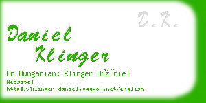daniel klinger business card